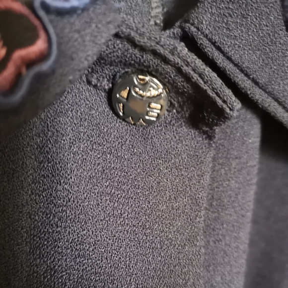 Navy vintage embroidered jacket/blazer - Picture 7 of 7